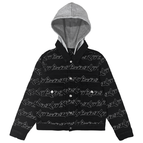 Repeater Denim Jacket (Black/White)