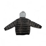 Repeater Logo Faux Leather Jacket (Black)