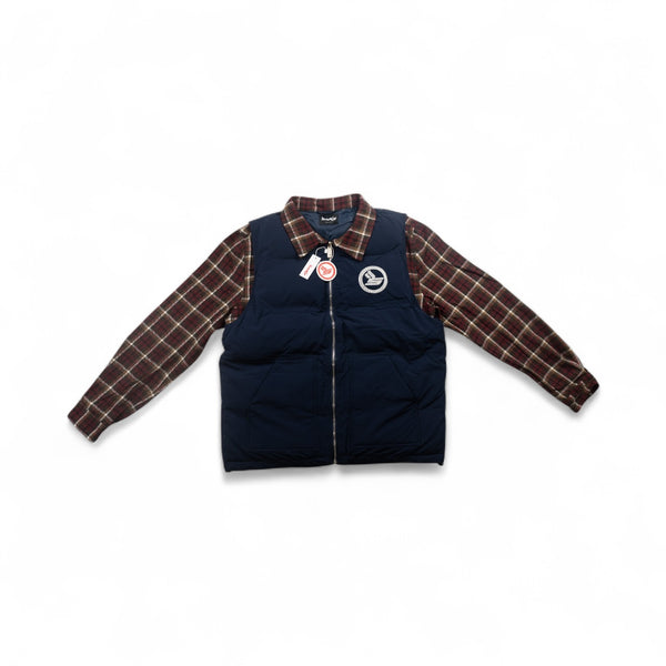 Hybrid Puffer Flannel Jacket (Navy)