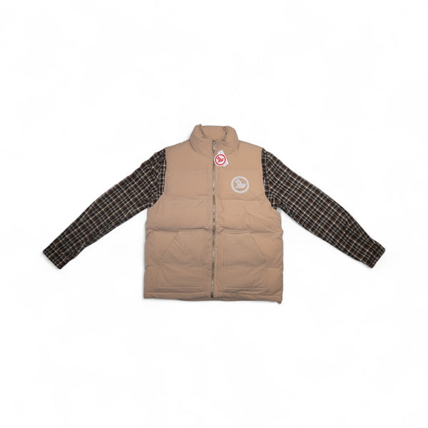 Hybrid Puffer Flannel Jacket (Beige)